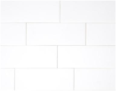 White 3-by-6-inch Ceramic Tile