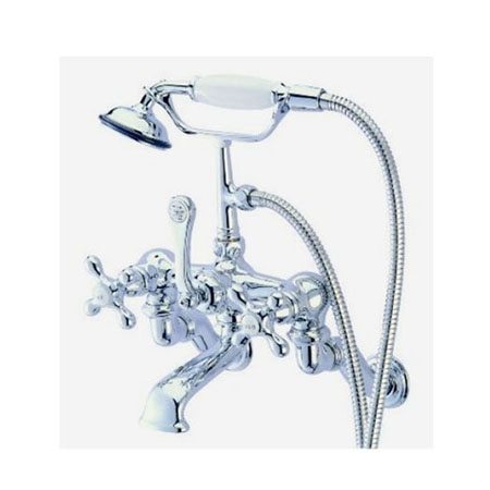 Wall-Mount Leg Tub Filler with Hand Shower