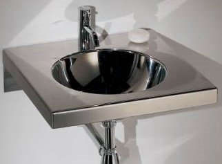 Square Stainless Steel Wall Mount Sink (Whitehaus)